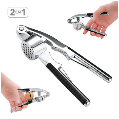 PRENSADOR DE AJOS Y NUEZ 2 EN 1 DE ACERO J71