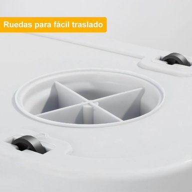 BALDE ESCURRIDOR TRAPEADOR GIRATORIO AUTOMÁTICO CUADRADO PLOMO - 4