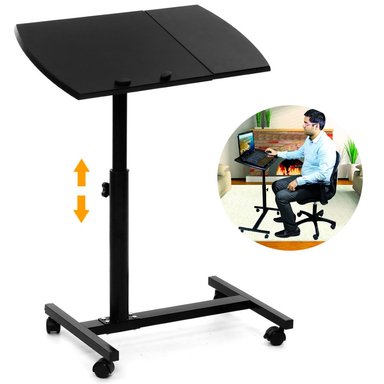 MESA PARA LAPTOP CON RUEDAS PORTÁTIL AJUSTABLE PORTA MOUSE