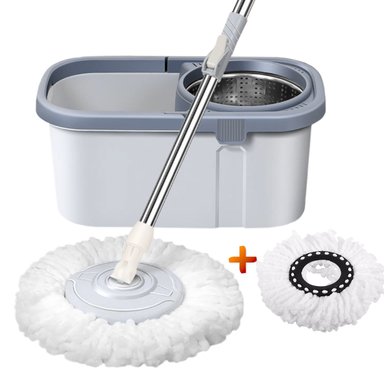 BALDE ESCURRIDOR TRAPEADOR GIRATORIO AUTOMÁTICO  CUADRADO PLOMO