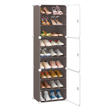 ZAPATERA ARMABLE 9 NIVELES MULTIUSOS MARRÓN