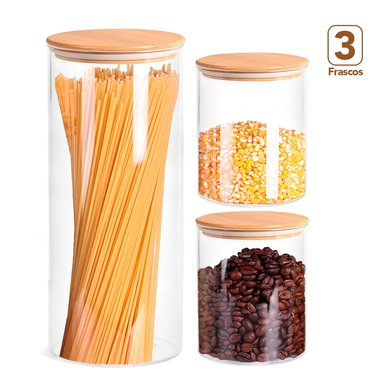 SET DE 3 CONTENEDORES FRASCOS HERMÉTICOS CIRCULAR CF2