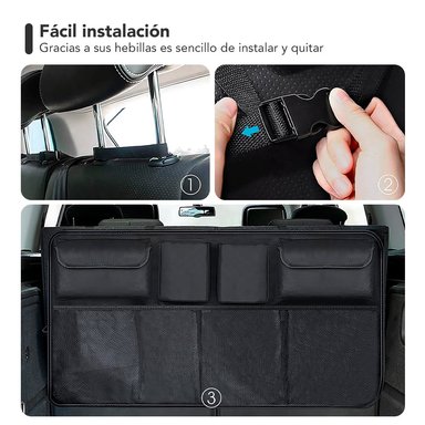 ORGANIZADOR SASHIJA DE AUTO PARA MALETERO IMPERMEABLE NEGRO O99 - 4