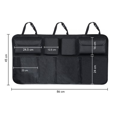 ORGANIZADOR SASHIJA DE AUTO PARA MALETERO IMPERMEABLE NEGRO O99 - 6