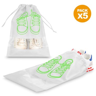 PACK 5 BOLSA ORGANIZADOR PROTECTOR SASHIJA BLANCO ZAPATOS ZAPATILLAS BZ3
