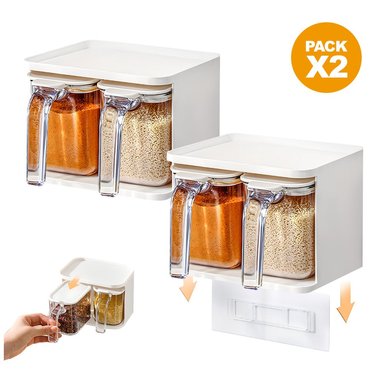 PACK 2 CONDIMENTERO SASHIJA COLGANTE CUCHARAS BG F48