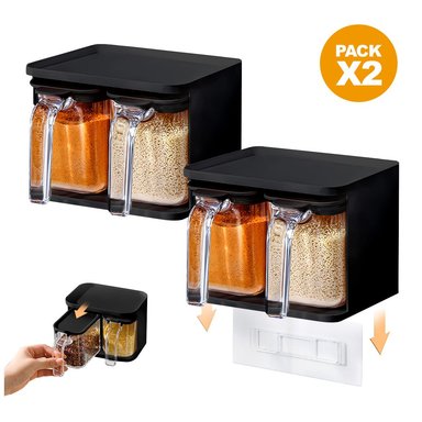 PACK 2 CONDIMENTERO SASHIJA COLGANTE CUCHARAS NG F48