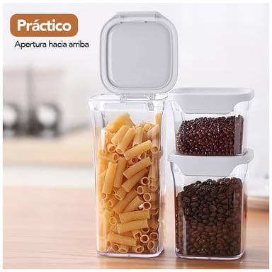 SET DE FRASCOS HERMÉTICOS 3 PIEZAS CON TAPA H10 - 4