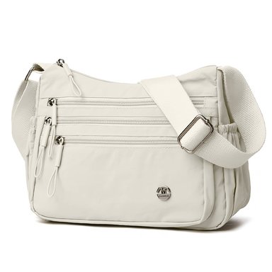 MORRAL PARA MUJER CON CORREA AJUSTABLE Y MÚLTIPLES BOLSILLOS BEIGE BP3