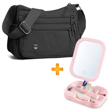 MORRAL PARA MUJER ELEGANTE NG BP3 Y JOYERO CON ESPEJO LED RS A31