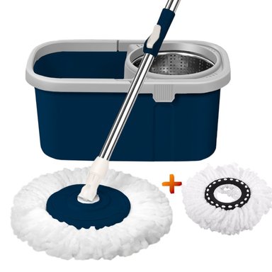 BALDE ESCURRIDOR TRAPEADOR GIRATORIO AUTOMÁTICO  CUADRADO AZUL