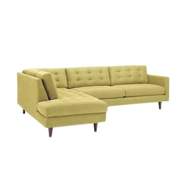 SECCIONAL HOGARYSPACIOS VINTAGE AMARILLO CLARO HYS IZQUIERDO SECO