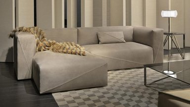 SECCIONAL HOGARYSPACIOS MINIMALISTA MARRÓN CLARO HYS IZQUIERDO FENDI