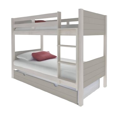 CAMAROTE HOGARYSPACIOS 2 PLAZAS GRIS CLARO LUAN