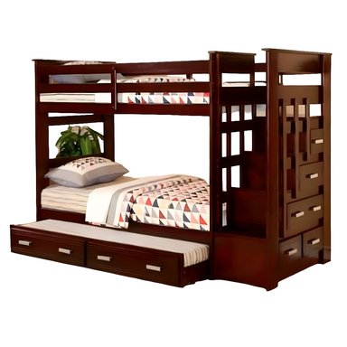 CAMAROTE HOGARYSPACIOS MODERNO 2 PLAZAS NOGAL PEDERNAL CON CAMA NIDO