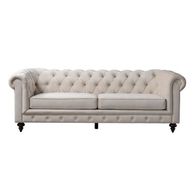 SOFA HOGARYSPACIOS ROSS CHESTERFIELD 3 CUERPOS BEIGE