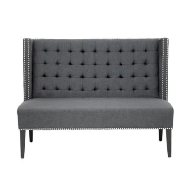 SOFA HOGARYSPACIOS VIRGO CAPITONE 2 CUERPOS GRIS