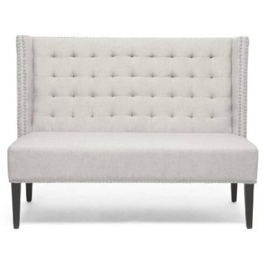 SOFA HOGARYSPACIOS VIRGO CAPITONE 2 CUERPOS GRIS CLARO