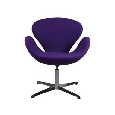 SILLÓN HOGARYSPACIOS SWAN CLÁSICO CUERO SINTETICO VIOLETA
