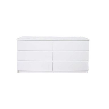 COMODA HOGARYSPACIOS MINIMALISTA FISNER 6 CAJONES BLANCO