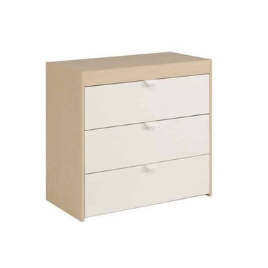 COMODA HOGARYSPACIOS MINIMALISTA IWAN 3 CAJONES BLANCO