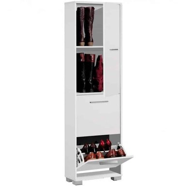 ZAPATERA HOGARYSPACIOS MINIMALISTA GRIS CLARO BRAWLEY 12 ZAPATOS