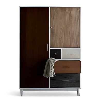 ROPERO HOGARYSPACIOS VINTAGE SALAZAR 2 PUERTAS 4 CAJONES BLANCO