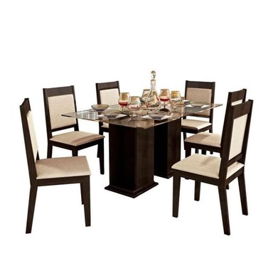 COMEDOR HOGARYSPACIOS URBANO 6 SILLAS BEIGE WHALE