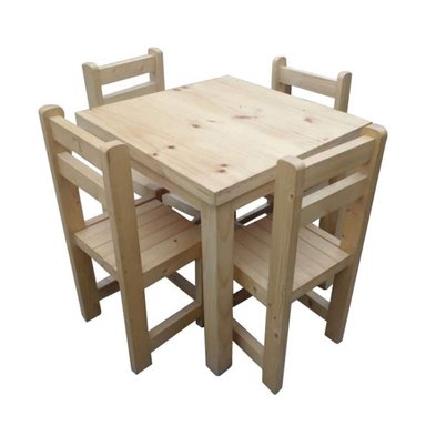 COMEDOR HOGARYSPACIOS URBANO 4 SILLAS AMARILLO CLARO MICHELLE