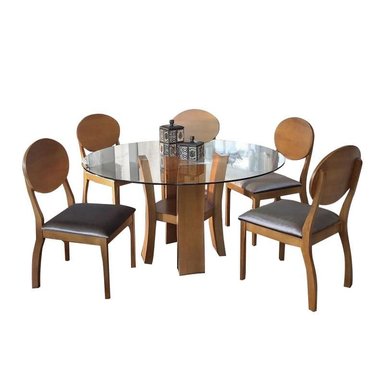 COMEDOR HOGARYSPACIOS URBANO 5 SILLAS NEGRO DEMIT