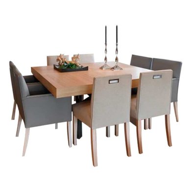 COMEDOR HOGARYSPACIOS ROMANO 8 SILLAS BEIGE CLAUS