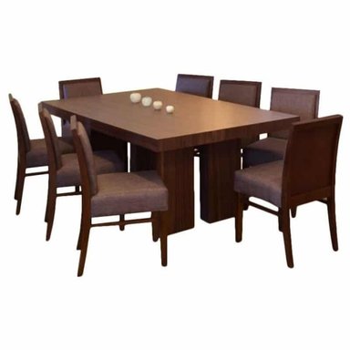 COMEDOR HOGARYSPACIOS RUSTICO 8 SILLAS MARRÓN CLARO CANNES