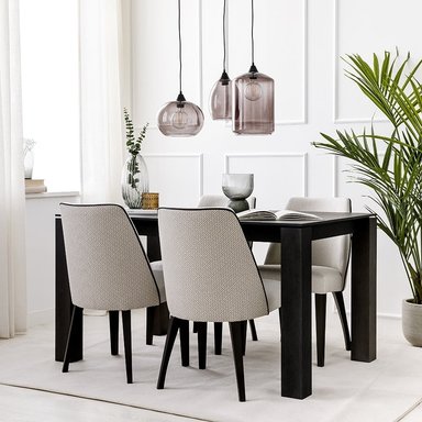 HYS COMEDOR + 4 SILLAS DARK