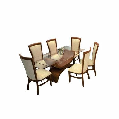 COMEDOR HOGARYSPACIOS MODERNO 6 SILLAS ALMENDRA AJACCIO