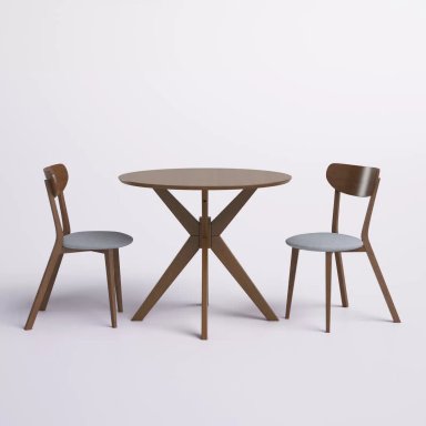 COMEDOR HOGARYSPACIOS NORDICO 2 SILLAS GRIS CLARO FANY