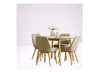 COMEDOR HOGARYSPACIOS NORDICO 4 SILLAS CAQUI SELEN