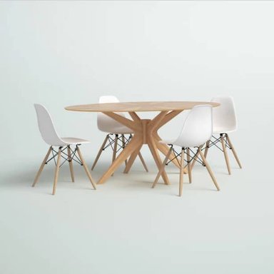 COMEDOR HOGARYSPACIOS MODERNO 6 SILLAS NEGRO DAVE