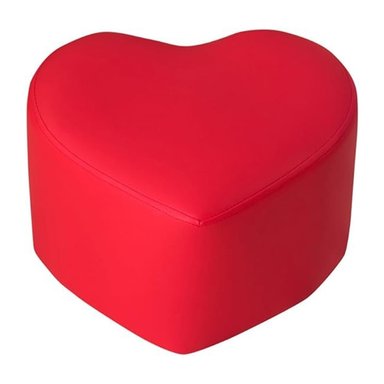 PUFF HOGARYSPACIOS AMOUR ULTRACUERO CLÁSICO CUERO SINTETICO ROJO
