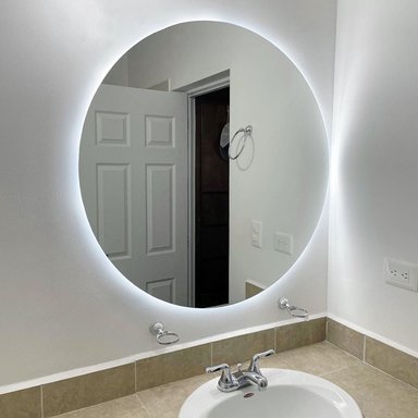ESPEJO DECONFORT REDONDO NATURAL LED 80 CM