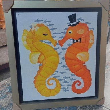 CUADRO DECONFORT CABALLITO DE MAR 63X70 CM