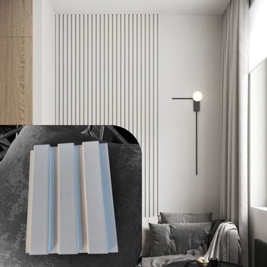 PANEL DECONFORT FORTEZA WALL MDF 280 X 12 CM BLANCO 6 PLANCHAS