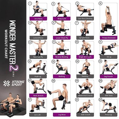 BANCA ABDOMINAL SIX PACK BIKE 23 EN 1 + LIGAS - 5