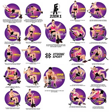 BANCA ABDOMINAL SIX PACK BIKE 22 EN 1 + LIGAS - 6