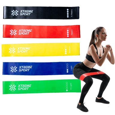 BANDAS ELÁSTICAS XTREME SPORT RESISTENCIA XTREME PACK 5 UNIDADES