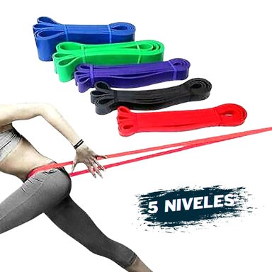 BANDAS ELÁSTICAS XTREME SPORT BANDAS ELASTICAS LARGAS MUSCULACIÓN SET 5 UNIDADES