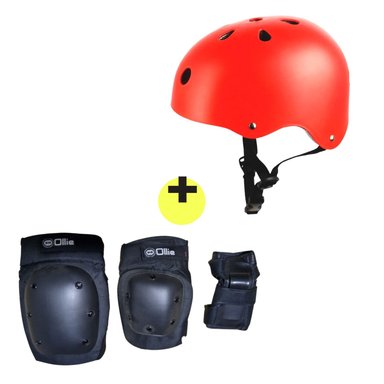 COMBO CASCO Y KIT DE PROTECCION CICLISMO SKATE