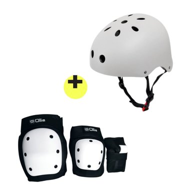 COMBO CASCO Y KIT DE PROTECCION CICLISMO SKATE