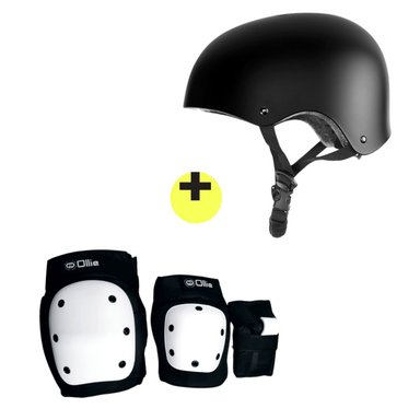COMBO CASCO Y KIT DE PROTECCION CICLISMO SKATE