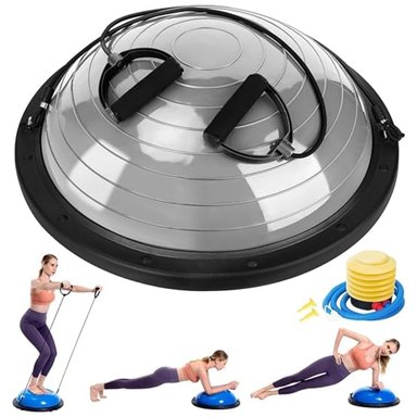 BALÓN XTREME SPORT BOSU + LIGAS PELOTA EQUILIBRIO SOPORTA 150KG