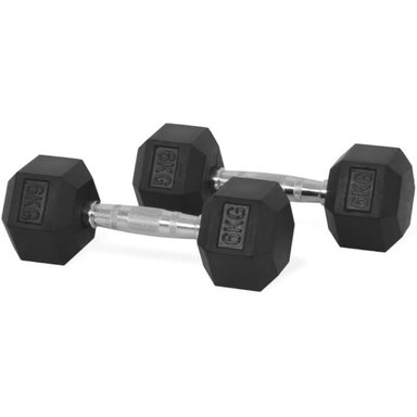 MANCUERNA XTREME SPORT HEXAGONAL ACERO 6KG PESA CROMADA